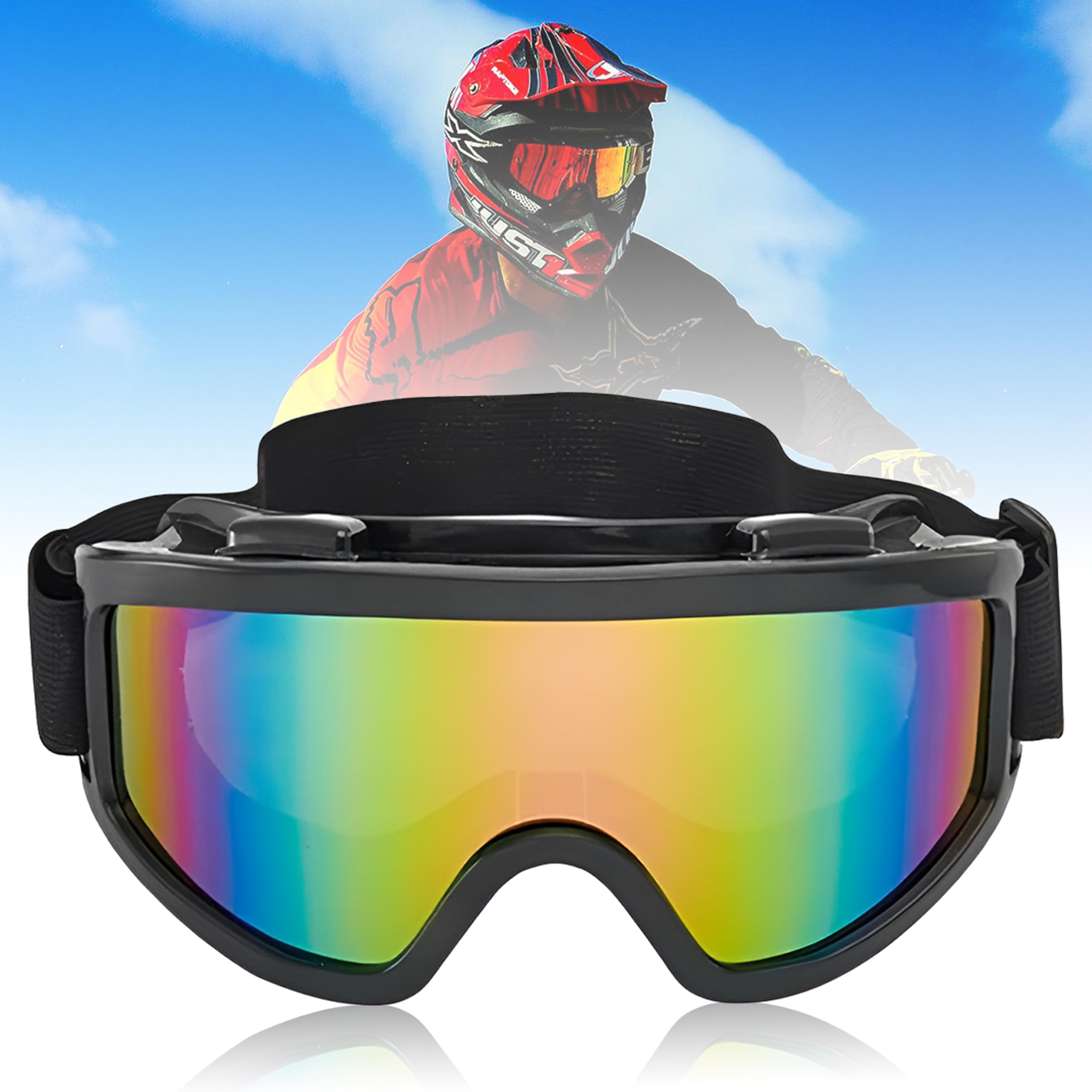 OBEROIS TRADERS UV Motorbike ATV/Dirt Bike Racing Goggles with Adjustable Strap Sunglasses Laboratory, Power Tool, Welding, Wood-working Safety Goggle (Free-size) (B0BCZBVNPM) Amazon Price History, Amazon Price Tracker