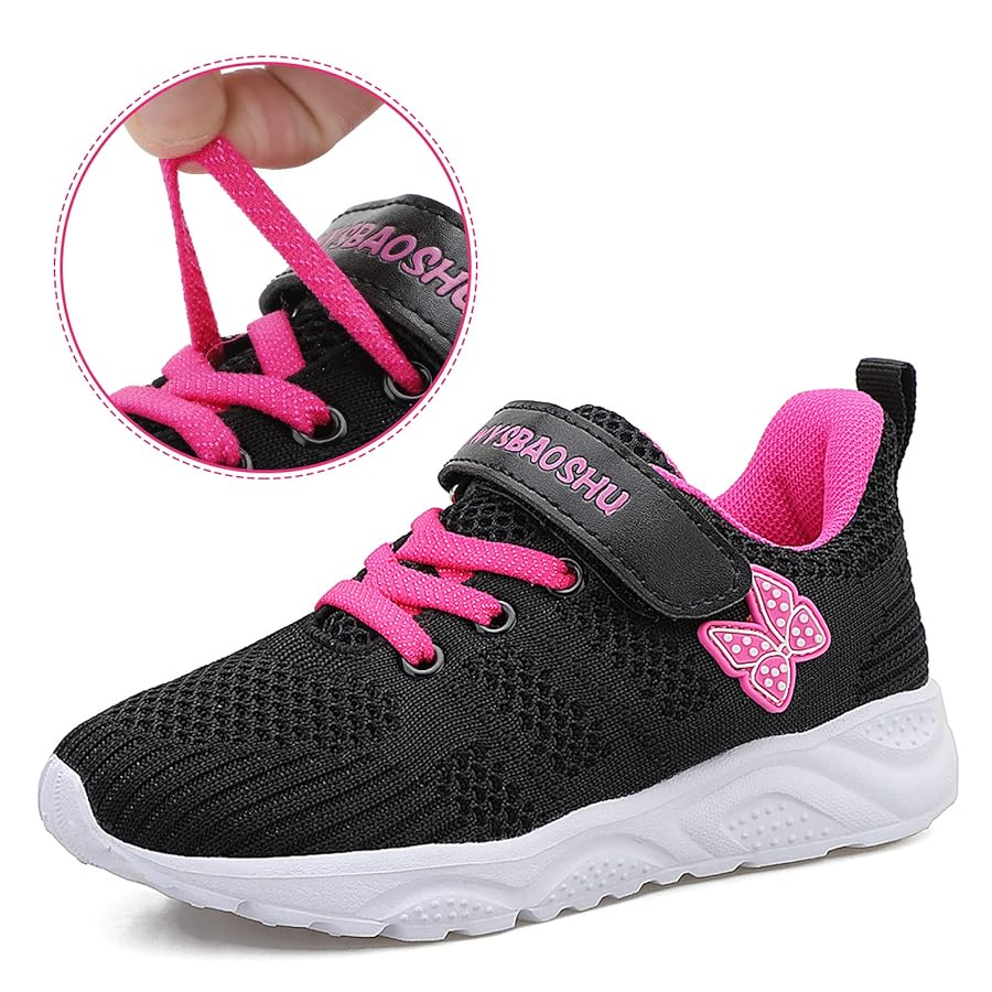 Girls Sneakers Kids Walking Shoes Toddler Mesh Running Shoes