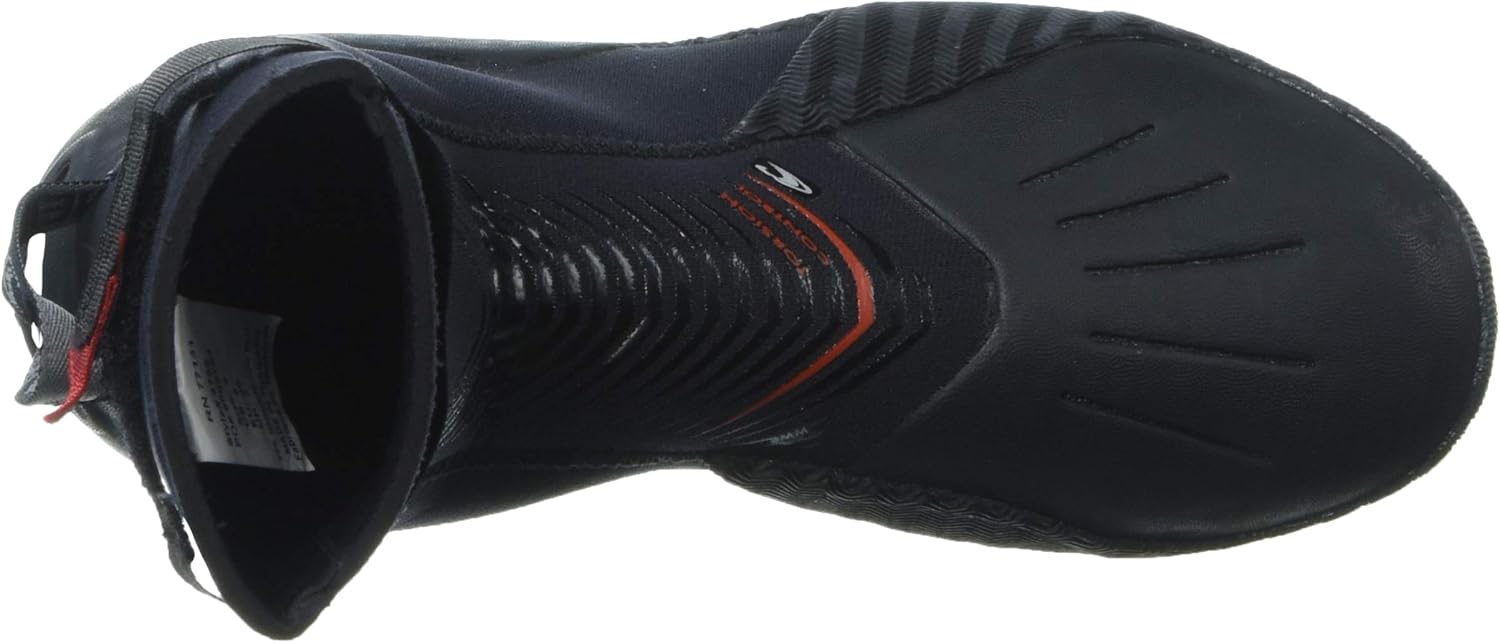 O'Neill Heat 3mm Round Toe Neoprene Boot with Textured Rubber Sole for Cold Water Surfing, Paddleboarding, Snorkeling