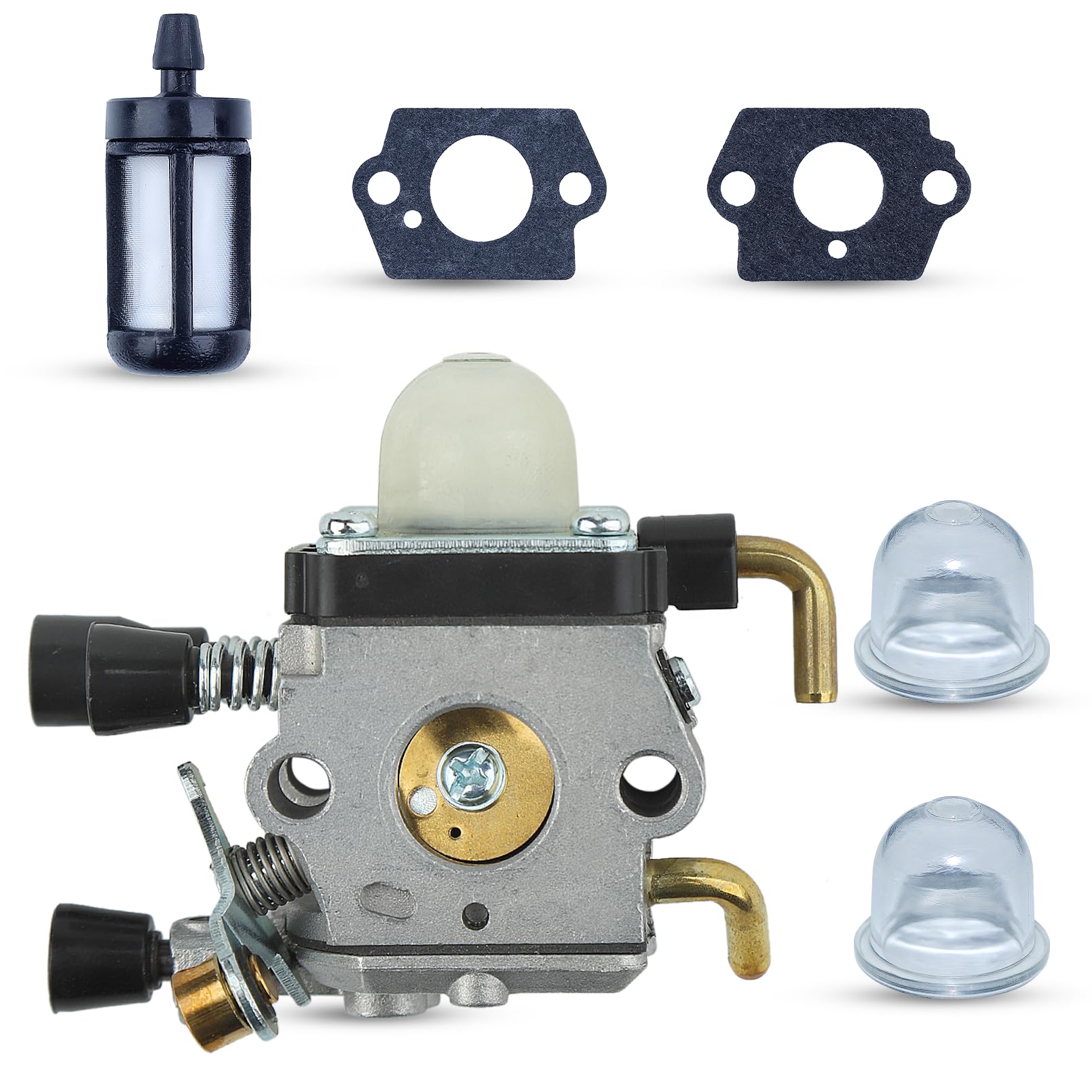 FS75 Carburatore per Stihl FS76 FS80 FS80R FS85 FS85R FS85T FS85RX Trimmer con Guarnizione Candela Sostituire per ZAMA C1Q-S28E C1Q-S28D