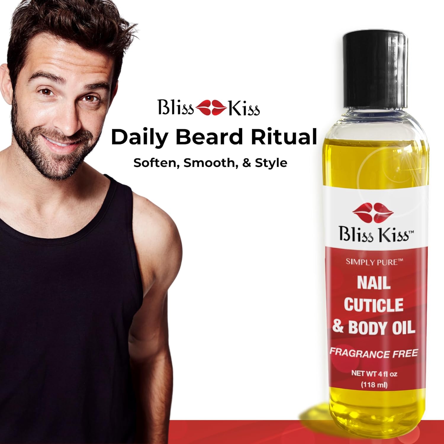 Simply Pure Body Oil Hydrating Nail & Cuticle Oil – 4 oz Fragrance Free – Strengthens Nails, Softens Cuticles, Fast-Absorbing Jojoba & Vitamin E Oil for Dry Skin, Hands, Feet, Elbows, & Body Care