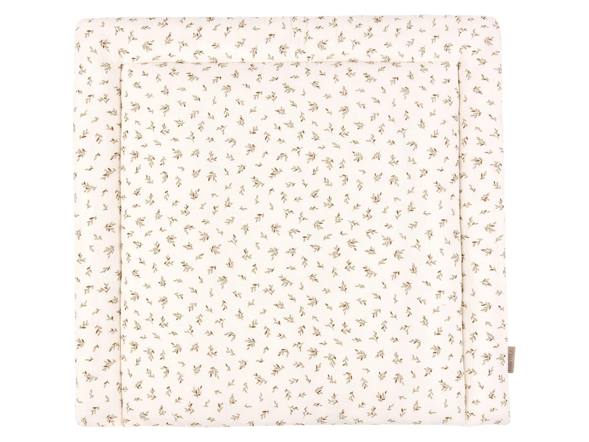 KraftKids Matelas à langer rembourré, 100 % coton, mousseline brun, sans revêtement, lavable, fabriqué à la main