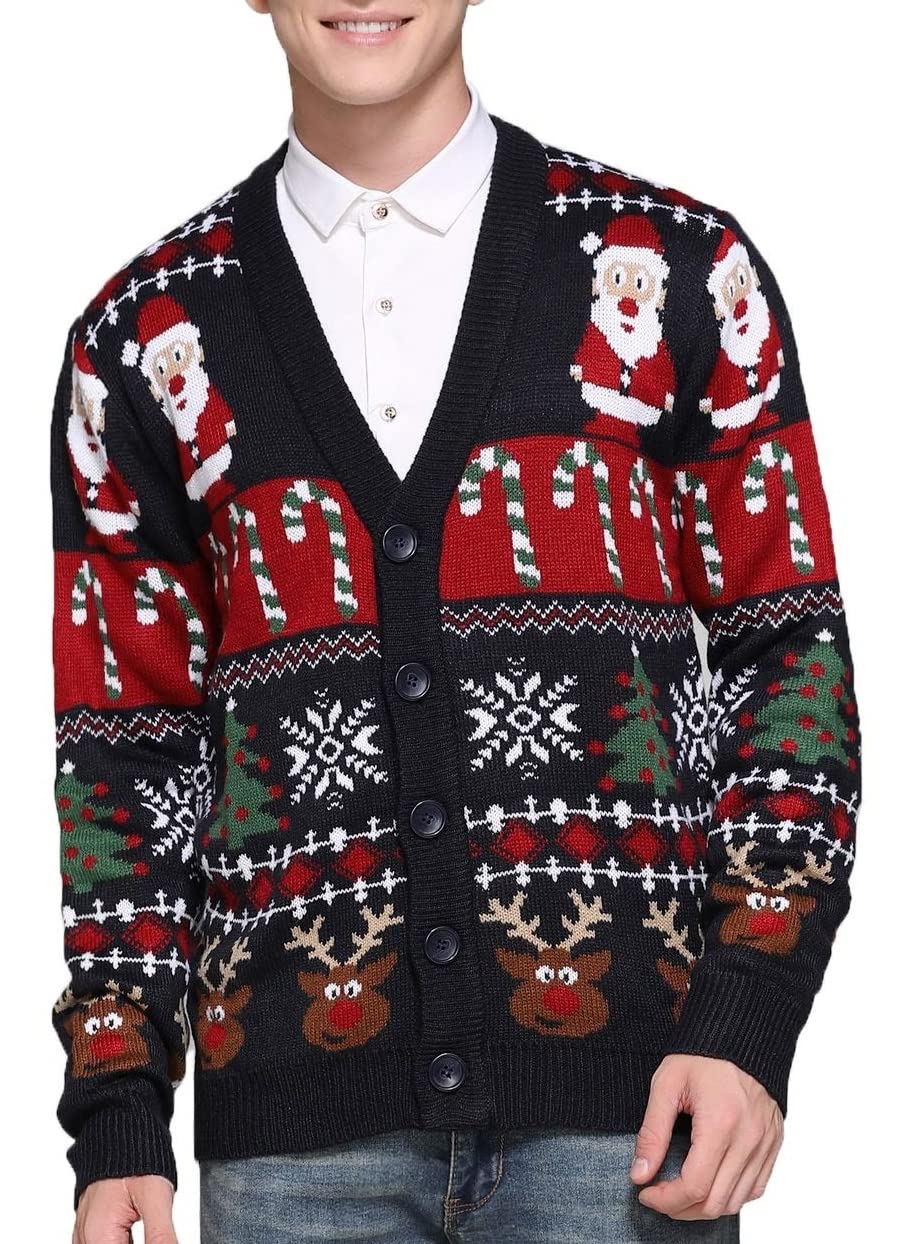 Locker.Ink | Elevate Your Holiday Style with These Men's Christmas Jackets Men's Rudolph Cardigan