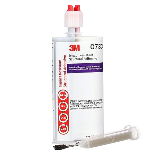 Miniatura 3 de 3M Adhesivo estructural resistente a impactos, 07333, epoxi de dos partes, recomendado por OEM automotriz, cartucho de 6.8 fl oz6.75 fl oz, morado