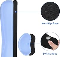 Vista 6 de MOSISO Juego de alfombrillas para mouse y teclado, reposamuñecas y reposamuñecas para teclado, reposamuñecas ergonómicas con espuma viscoelástica