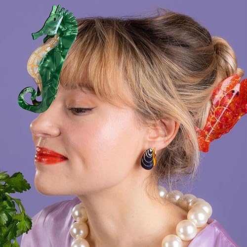 Miniatura 7 de Pinza de mandíbula para el cabello, pinzas de acetato para el cabello, horquillas con patrón de mármol, pinzas de garra grandes para mujer,