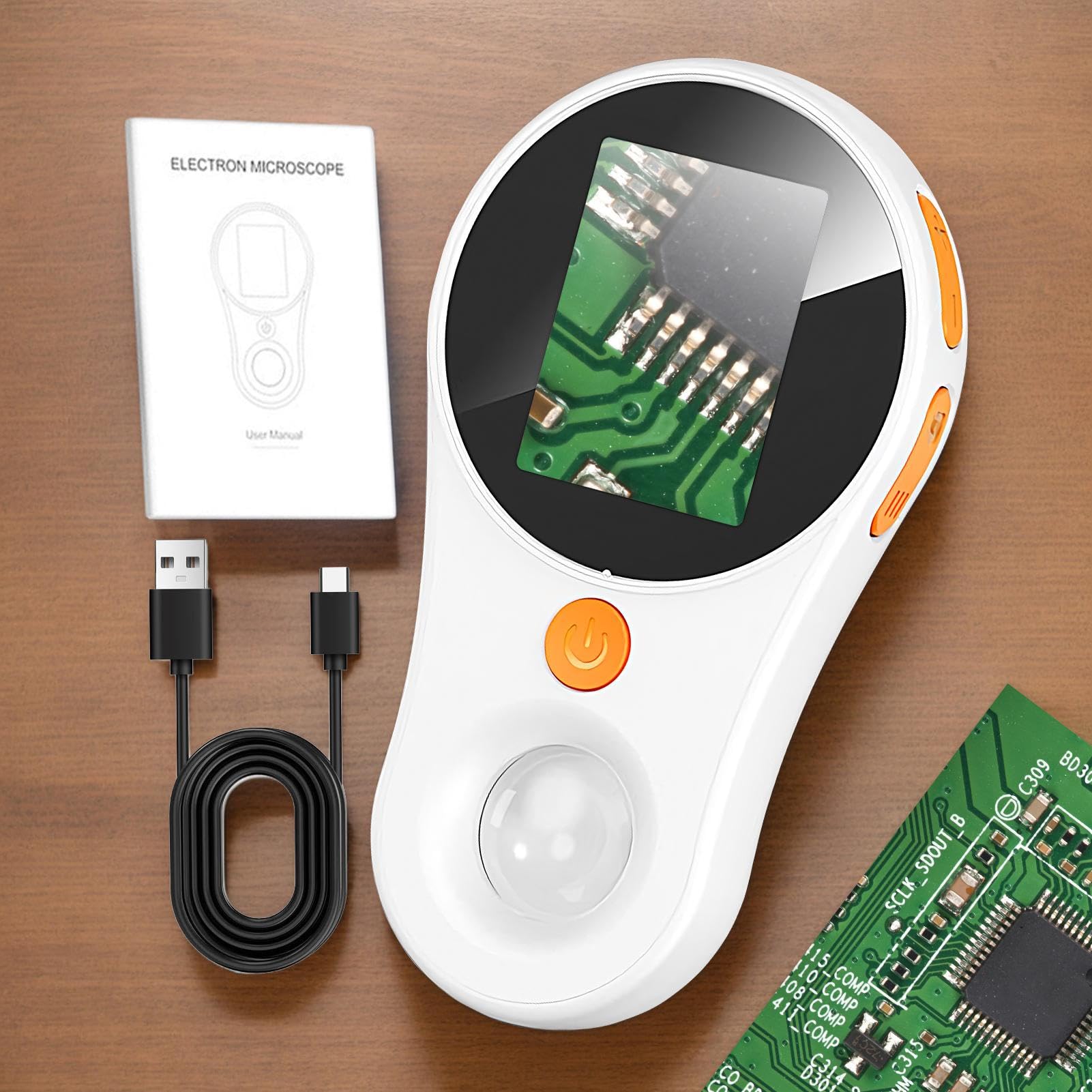 Microscopio: una lupa portátil con iluminación integrada, adecuada para observar plantas, monedas, insectos y más; una herramienta educativa ideal para la exploración científica.