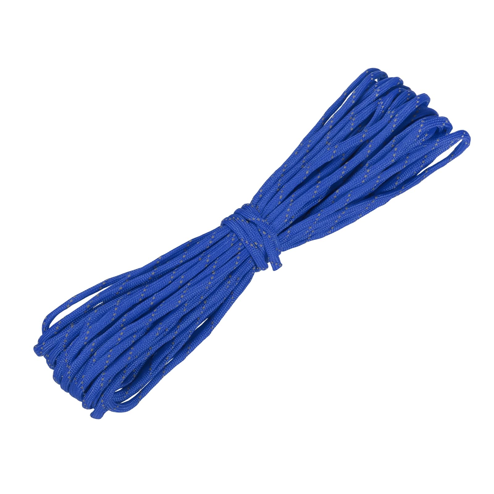 YELARXI Reflective Paracord Rope, Fluorescent Paracord Rope 7 Strand Guyline Camping Parachute Cord, 4 mm 49 ft Fit for Camping Hiking Fishing Tent Outdoor DIY Projects (Sapphire Blue)