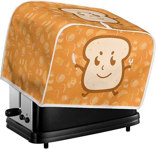 Vista 64 de JEOCODY Cubiertas para horno tostador, funda extragrande para hacer pan de flores azules, se adapta a la mayoría de tostadoras estándar de 2 Colibrí