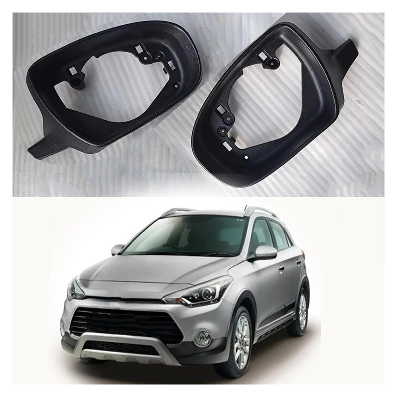 Calotta per specchiet Accessori Per Specchietti Retrovisori Per Hyundai I20 2015-2018 1 Pezzo Auto Calotte Specchietti(Black left)