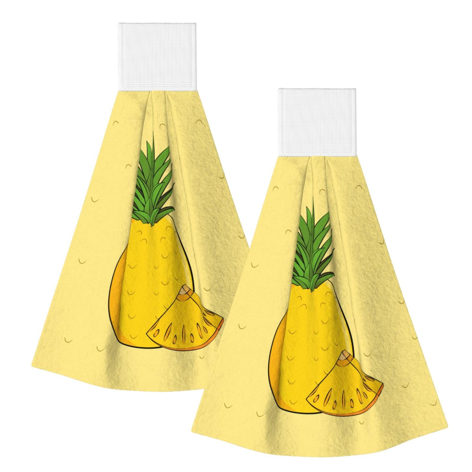 cartoon pineapple Highly Absorbent Dish Towels Soft Coral Fleece Wipe