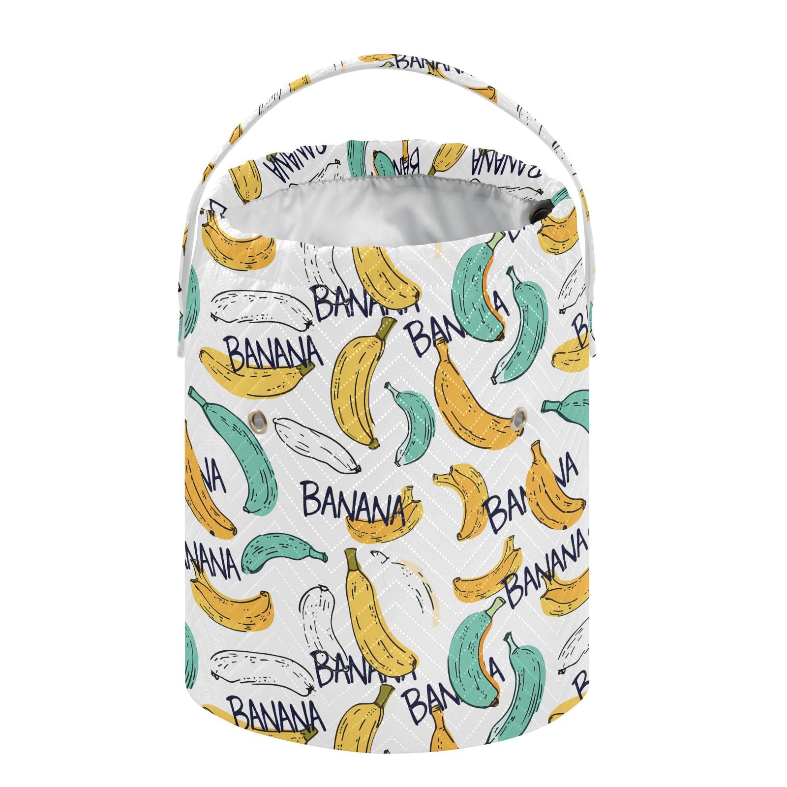 Yarn Storage Bag Small Crochet Bag Knitting Bag Organizer White Green Yellow Bananas Yarn Bags for Crocheting Basket