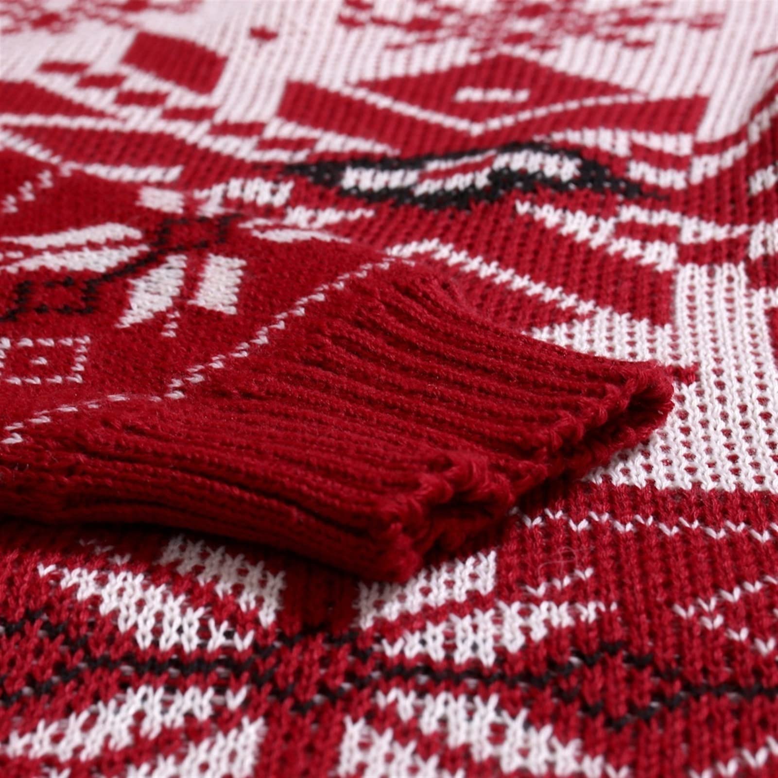 Pull de Noël en tricot doux pour homme Col rond Manches longues Flocon de neige Couleur A Taille M