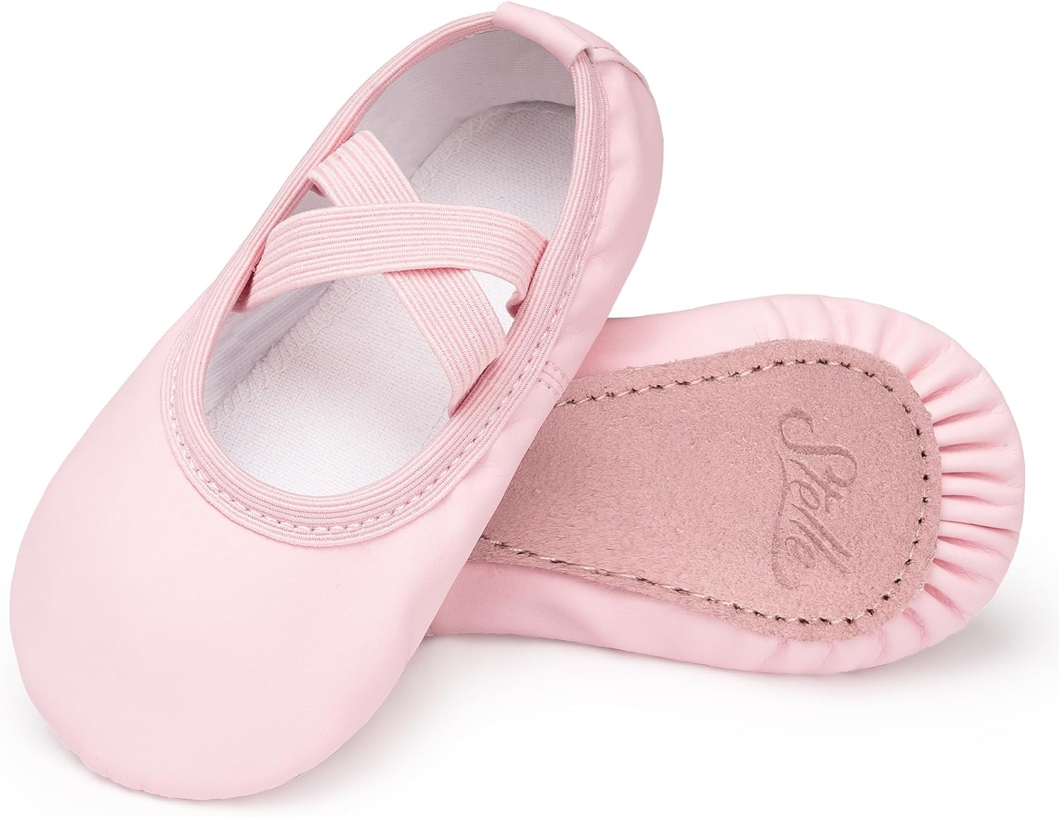 Stelle Ballet Shoes for Girls Boys Close-Fit PU Professional Dance Slippers for Toddler/Little Kid/Big Kid