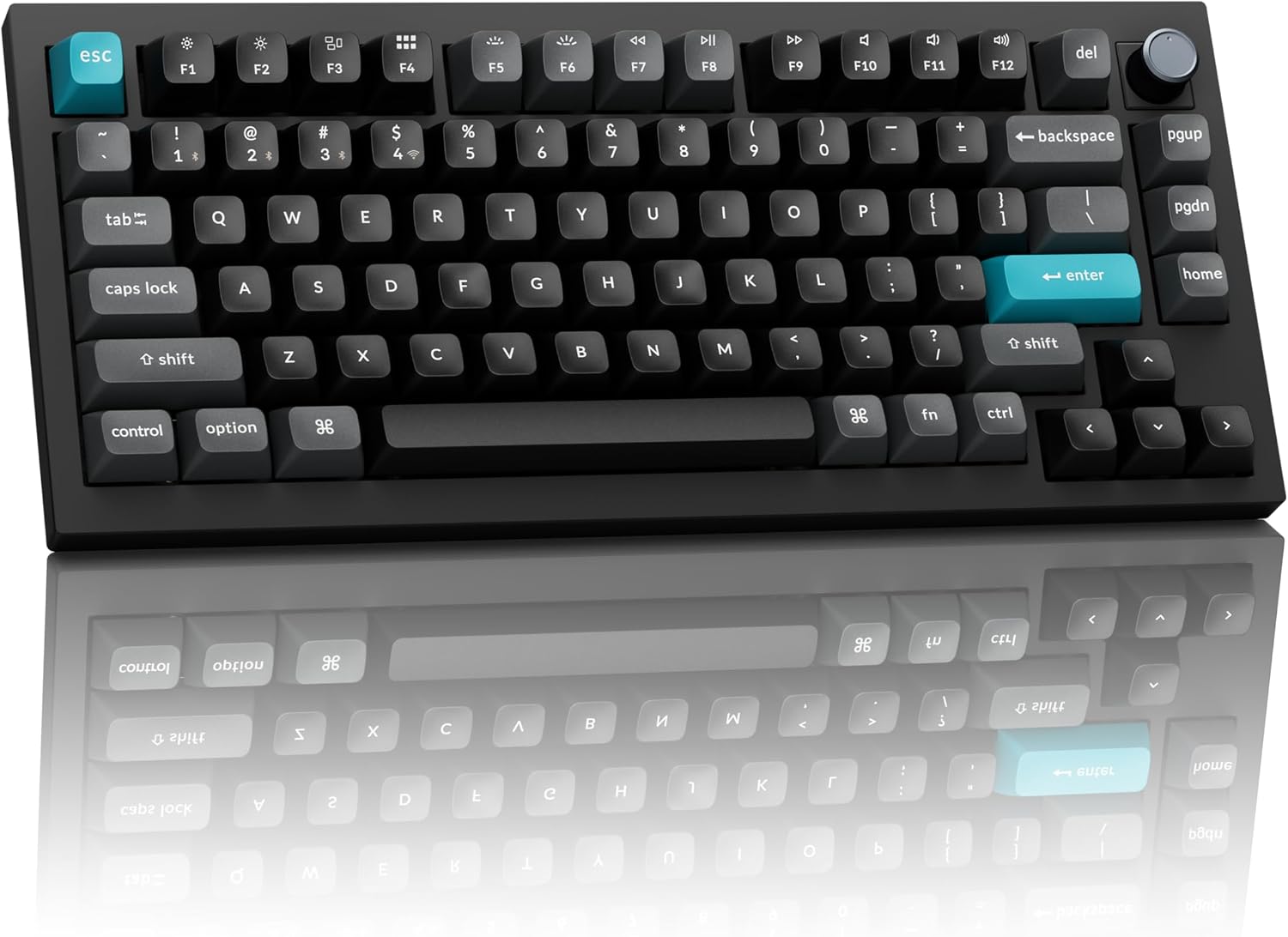 Q1 Ultra 8K 75% Wireless Mechanical Keyboard, Aluminum Hot-Swappable RGB, Brown Switch, 82 Keys, 600h Battery Life, 2.4GHz/Bluetooth/Wired, ZMK Programmable, Mac Windows Linux – Black