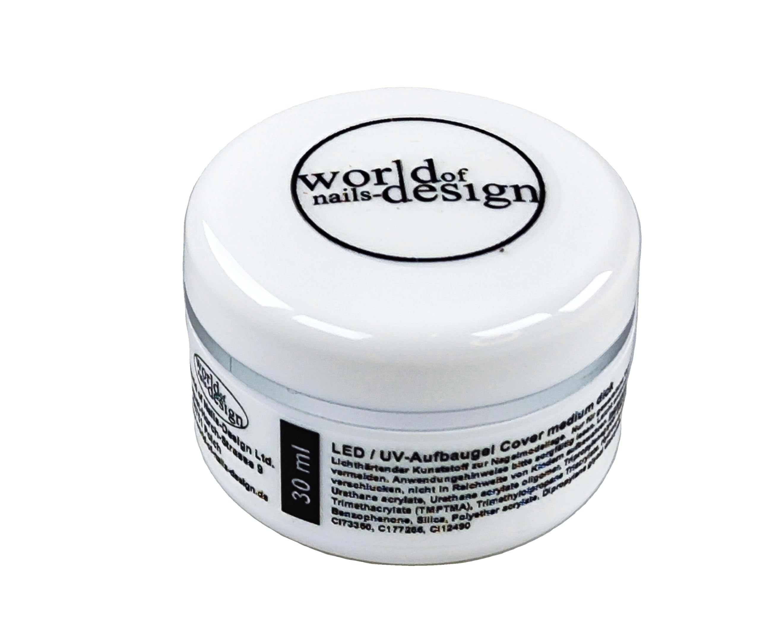World of Nails-Design BasicLine żel budujący UV pokrowiec średni mleczny, wygląd wyżu demograficznego, 30 ml