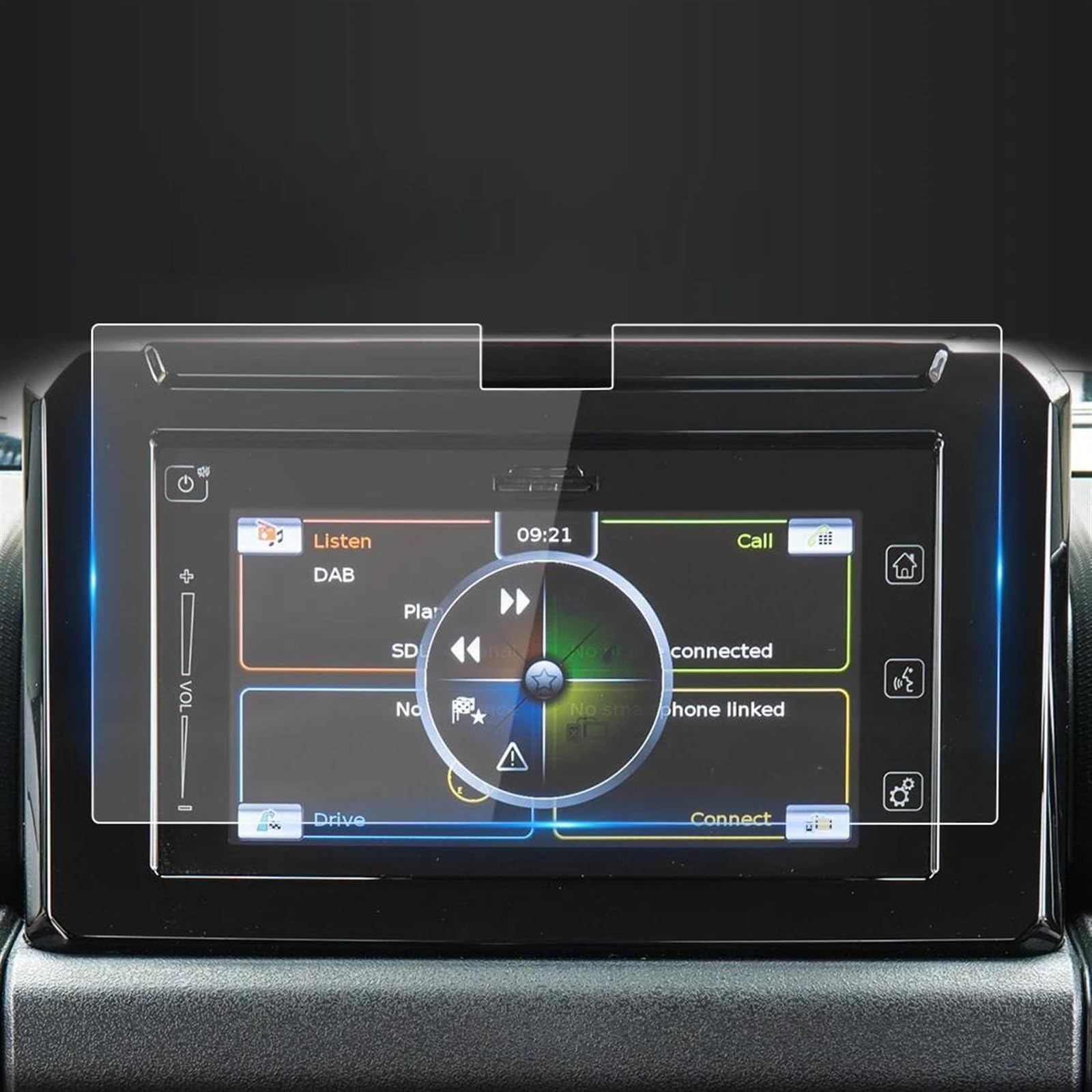 Pellicola Protettiva per Schermo di Navigazione per Suzuki Jimny 2019-2023 Pellicola Protettiva per Console in Vetro temperato Protezione navigatore (19-2