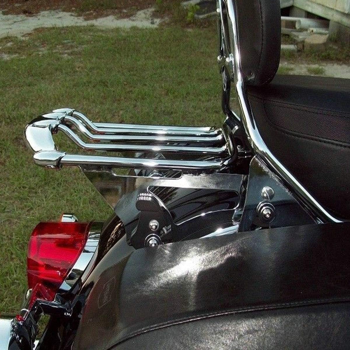 TCMT Detachable Passenger Backrest Sissy Bar With 2 Up Luggage Rack 4 Point Docking Hardware Kits Fits For Harley Touring CVO Road Glide Street Glide Road King Electra Glide 2014-2025