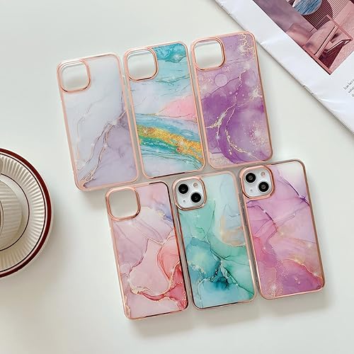 Miniatura 6 de Dinglijia Funda para Xiaomi Poco X3 NFC, TPU suave + patrón de mármol IMD Diseño delgado Cámara mejorada y protección de pantalla para niñas y