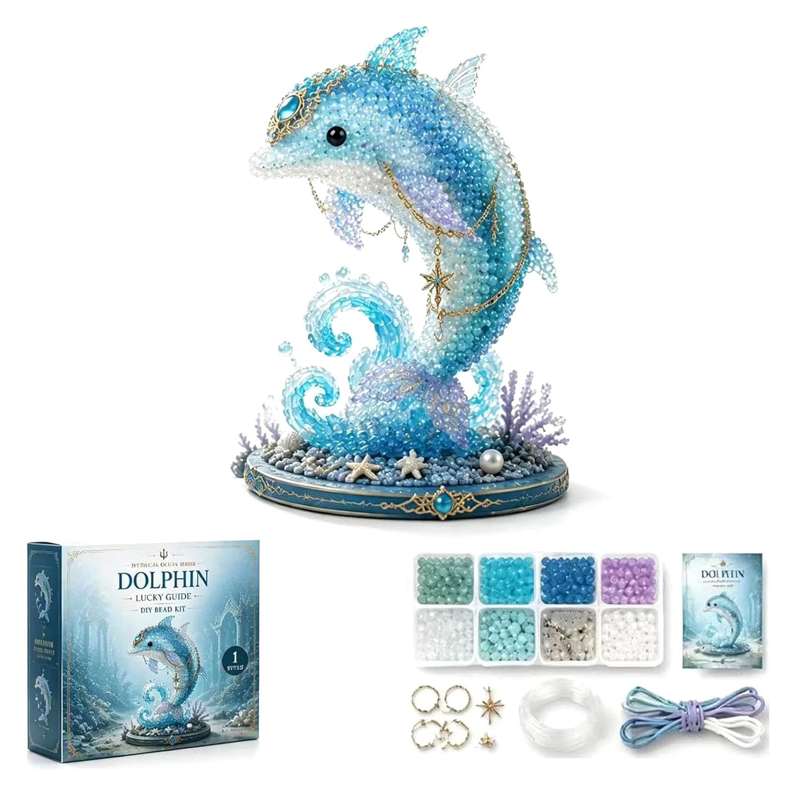 LWHZOFR Pearls Art 3D Beaded Animal Making Set 8 Pattern for Creative Travel Entertainment Decoration Stone