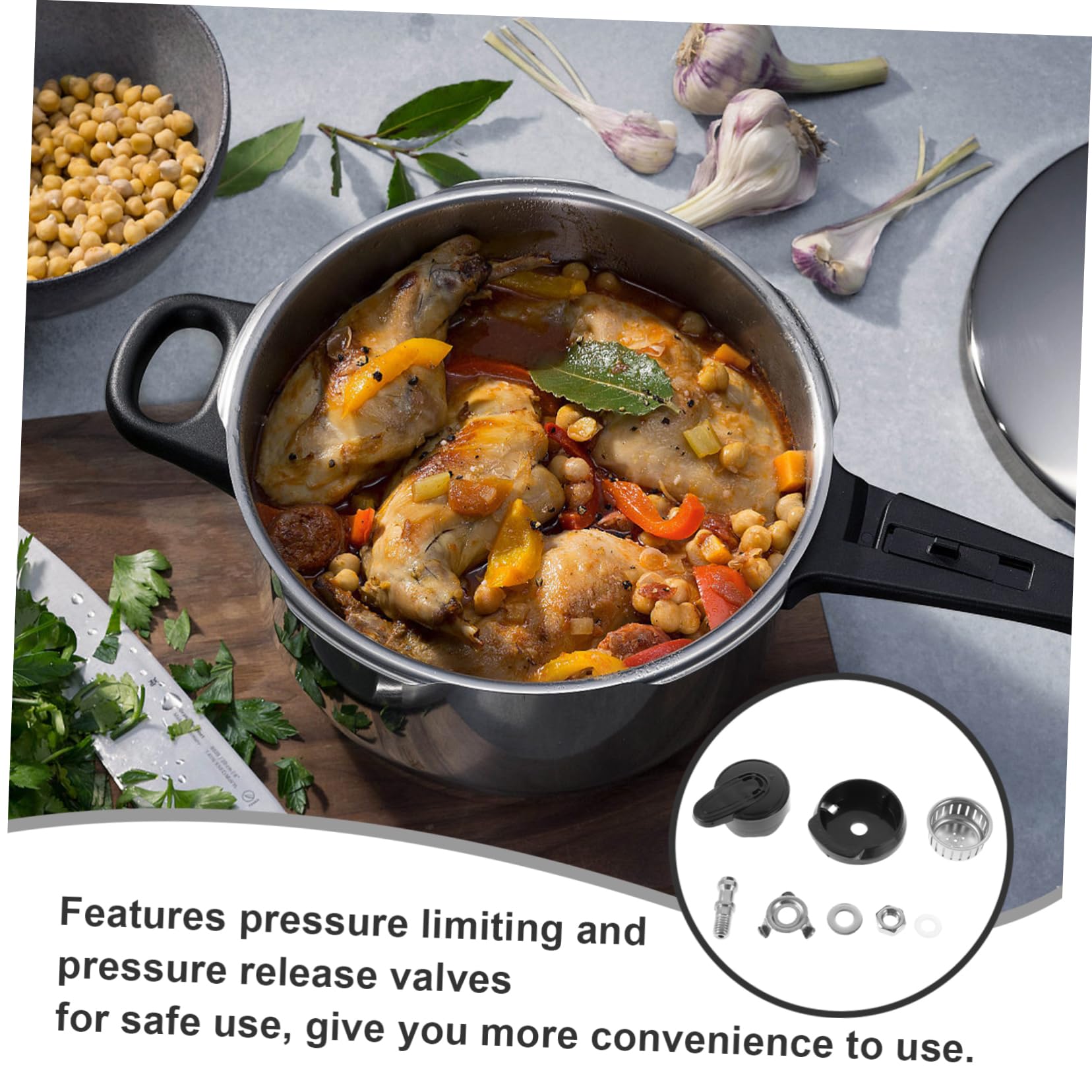 Ciieeo 5 Sätze Elektrischer Schnellkochtopfauslass Regler Austausch des Dampfventils Electric Pressure Cooker elektrische schnellkochtopf Schnellkochtopfzubehör Sicherheitsventile Plastik