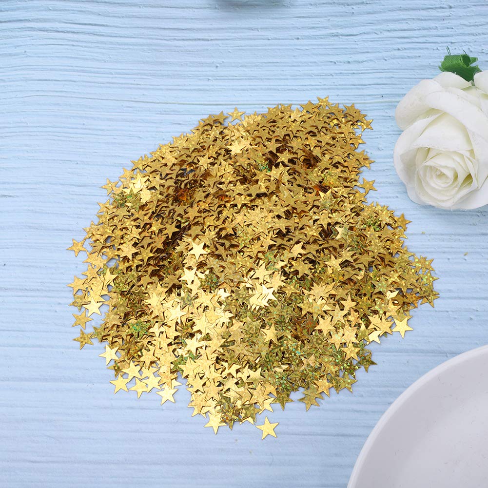 Lot De 4 000 Confettis Réutilisables En Forme D'étoile - Décoration Colorée Pour Fête De Noël - Doré, Argenté (en Option) - Durable - Mariage (doré Laser