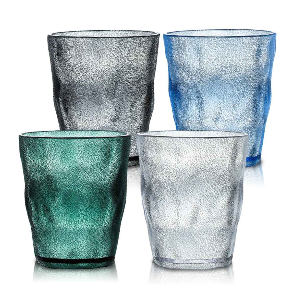 6 Verres En Plastique 470ml - Multicolores Incassables - Empilables Pour Camping, Fêtes, Pique-nique