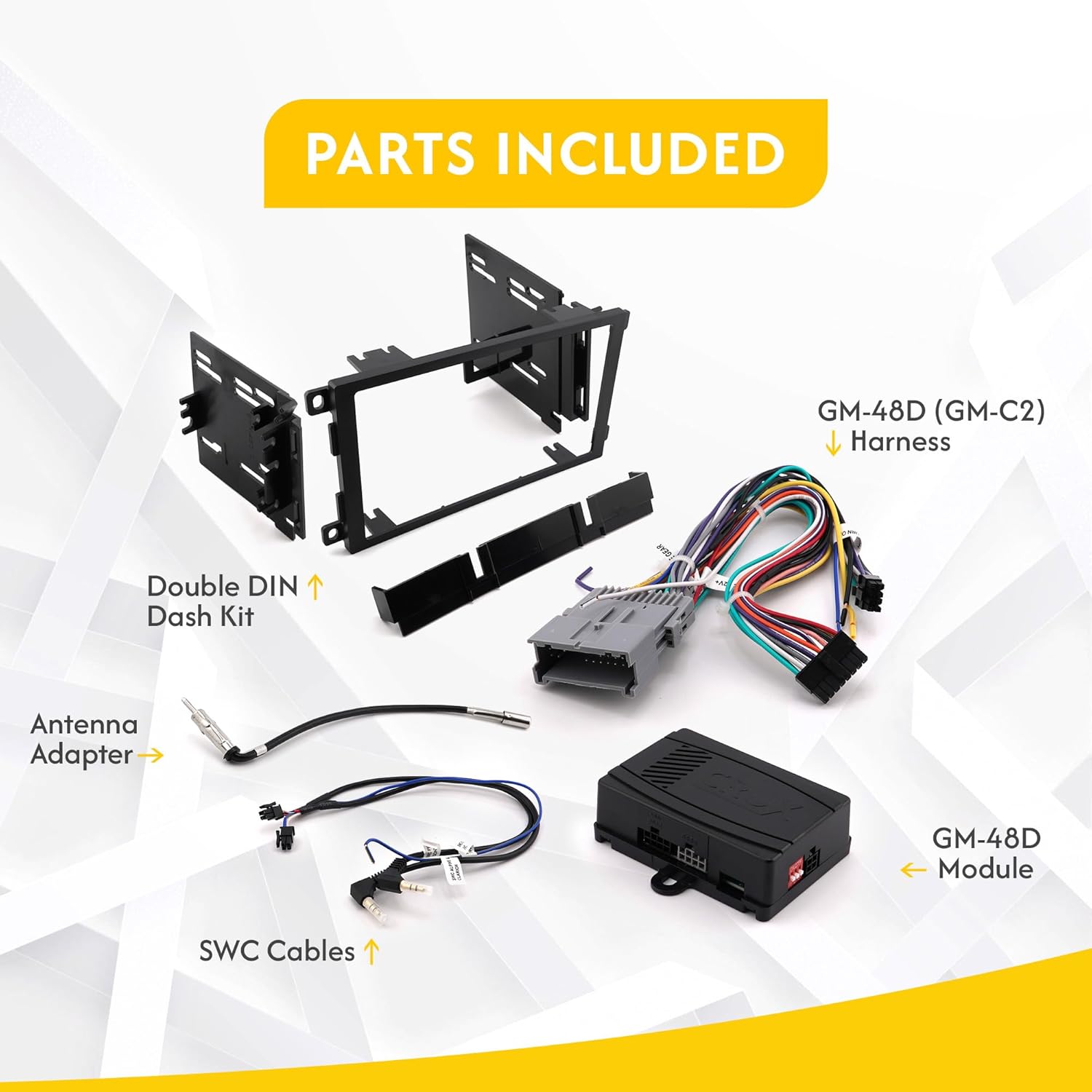 Crux DKGM-48D CRUX DKGM-48D Radio Replacement with SWC Retention & DDin Dash Kit for GM Class II Vehicles