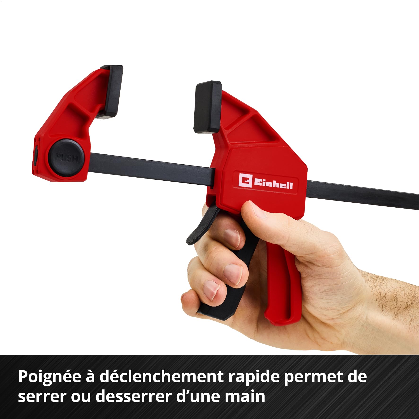 Einhell 4 pièces jeu de serre-joints à une main, 100/150 mm
