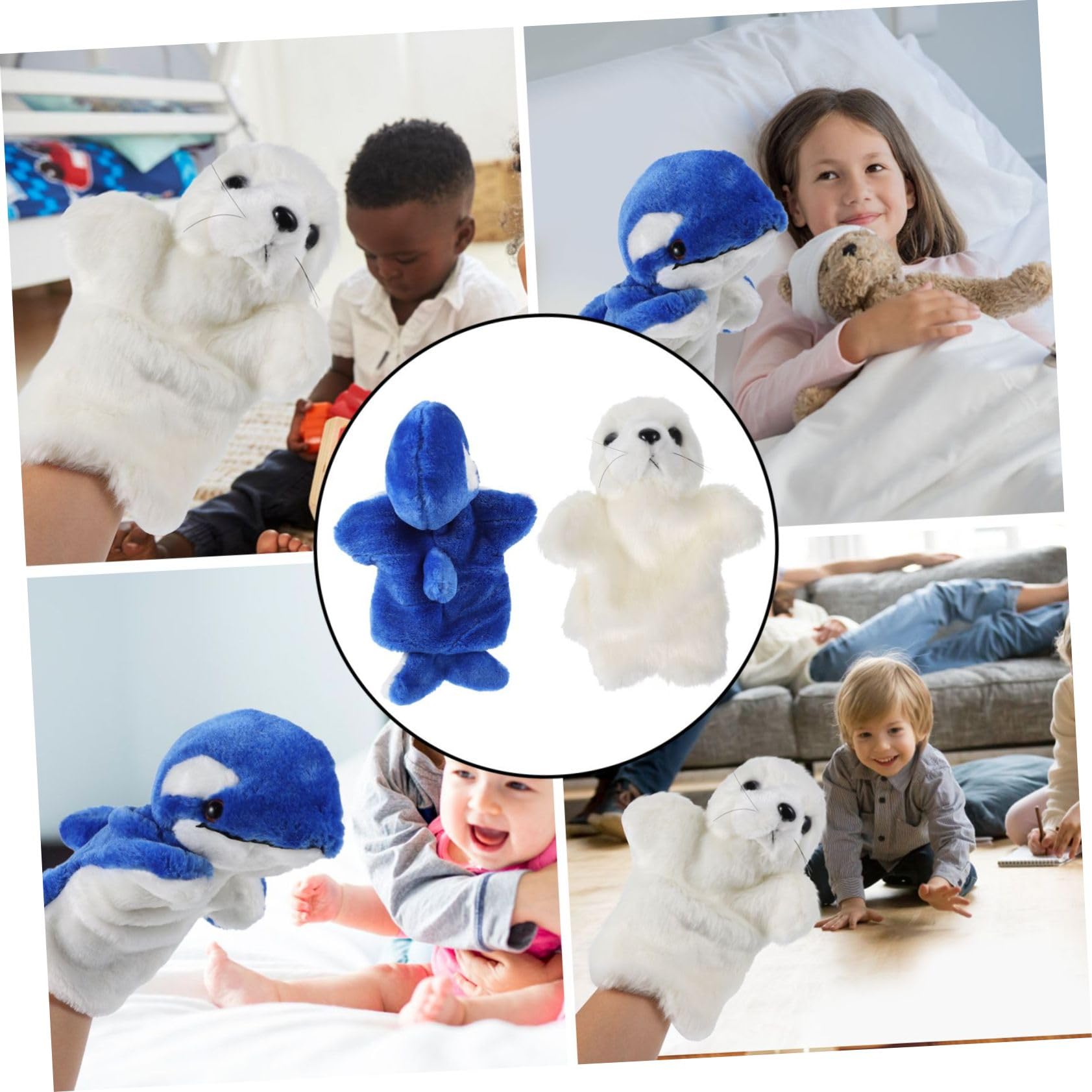 Toyvian 6pièces Marionnettes à Doigts Animaux pour Jouets Éducatifs De Rôle Amusants