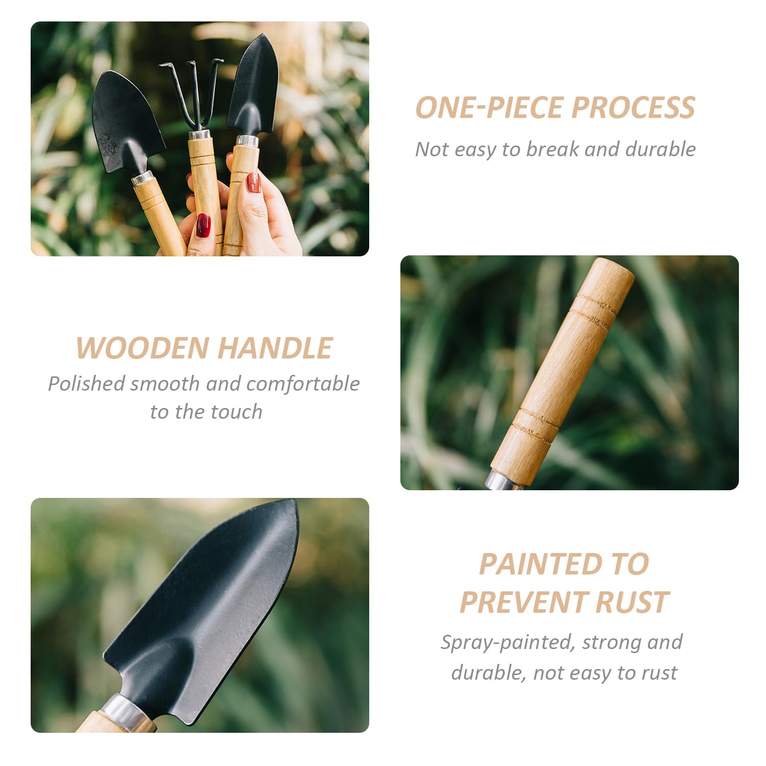 6 Pieces Mini Garden Tools, Garden Tool Set, Mini Shovel, Garden Rake, Flower Pot Shovel, Anti-Rust and Anti-Stain Tools - Image 3