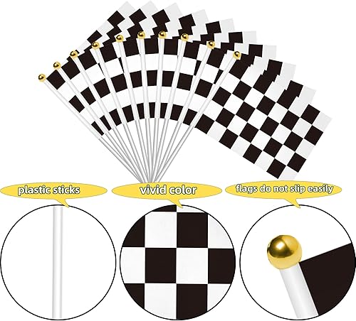 Miniatura 2 de Paquete de 50 mini banderas pequeñas en palo, banderas y pancartas que ondean a mano, decoración para escuela, oficina, juegos, desfile, eventos