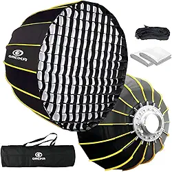 Softbox Octabox Greika GSL 60cm com Colmeia e Encaixe Bowens – Difusor Profissional para Iluminação de Estúdio