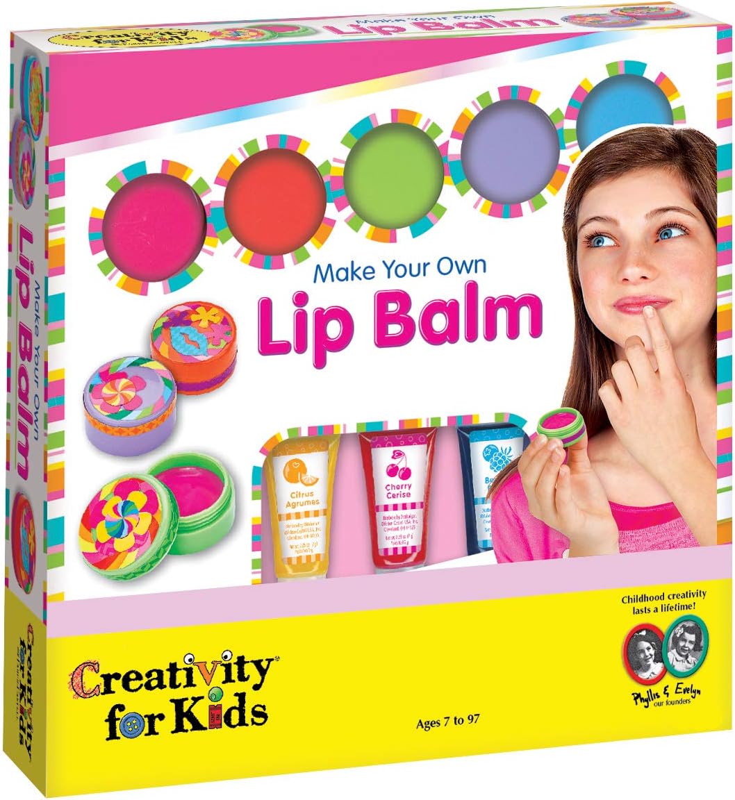 Creativity for Kids Make Your Own Lip Balm, New Improved Formula, Now Including a Carry Case