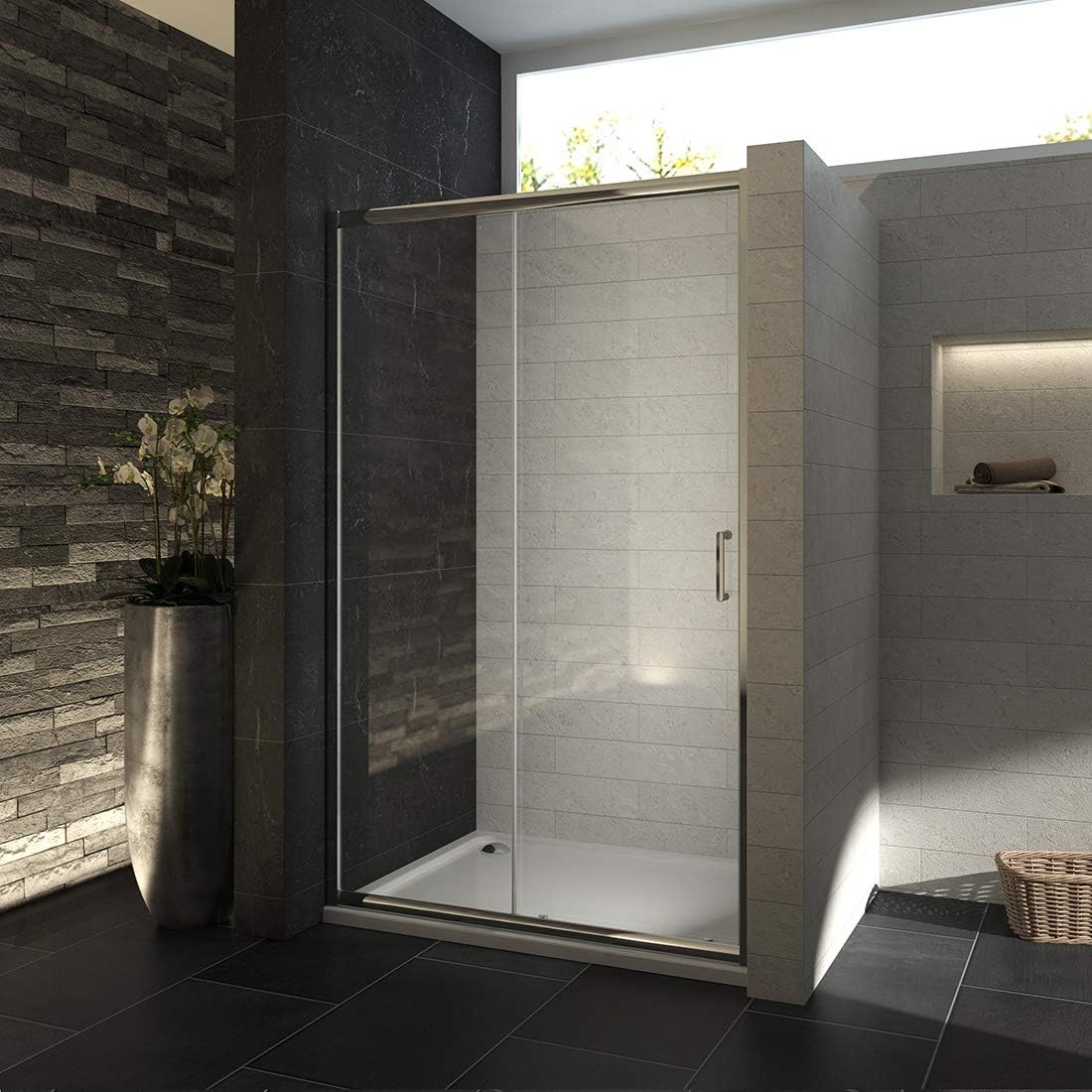 Sliding Shower Door 1200 mm Reversible 6 mm Easy Clean Glass Shower Enclosure Cubicles