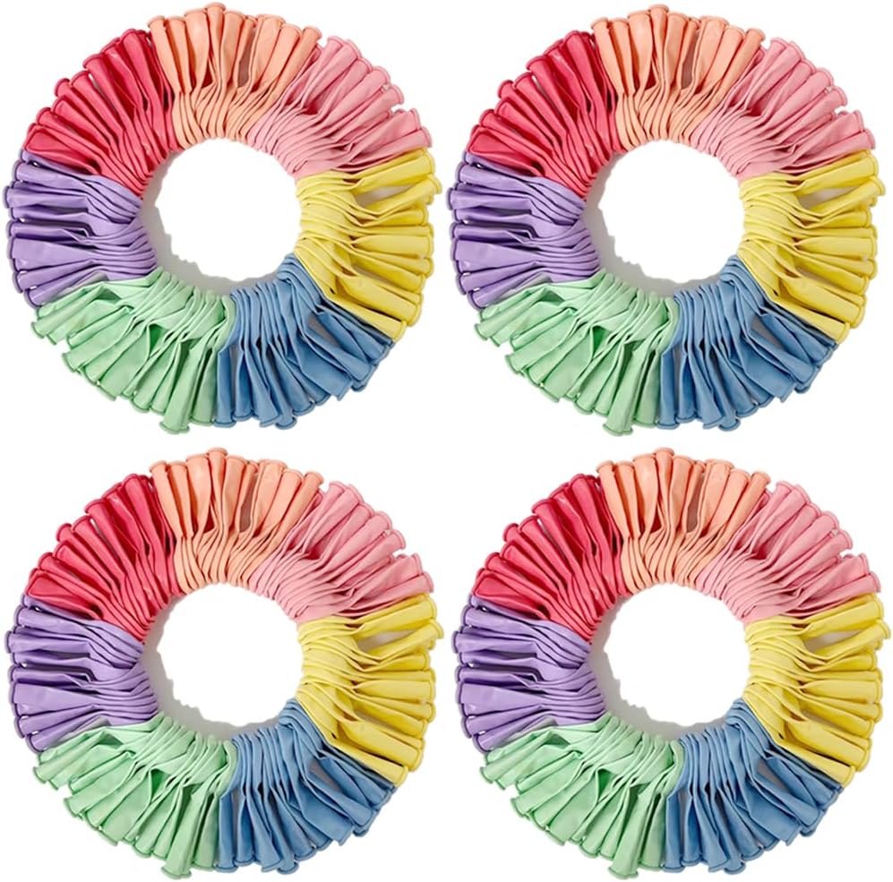 400Pcs Pastel Balloons, 5 inch 10 inch Pastel Latex Party Balloons Assorted Colors - Round Helium Macaron Balloons for Birthday Baby Shower Wedding Decorations