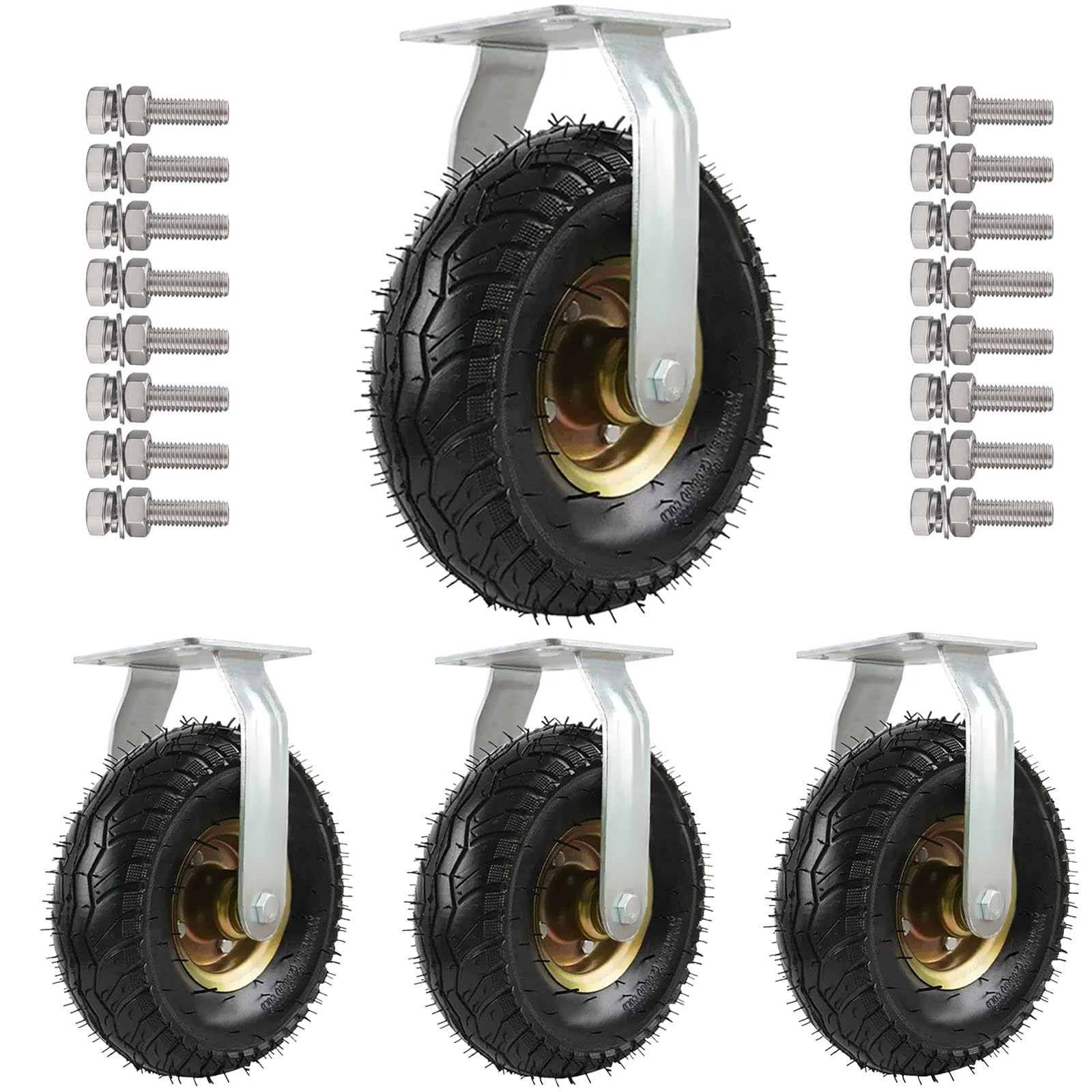 Air Luft Reifen Transportrollen 8-10 Zoll - Schwerlast Bis 200kg, Geräuschlos & Langlebig
