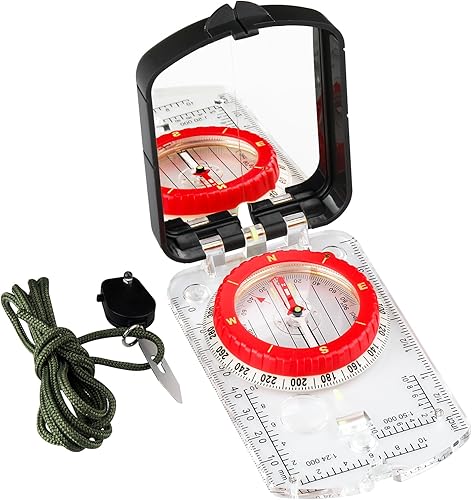 Miniatura 8 de Brújula de supervivencia de senderismo, brújula de supervivencia en el desierto para niños, juego de engranajes magnéticos, mapa de navegación