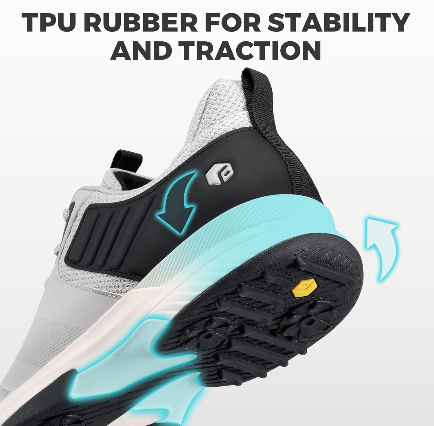 FitVille Wide Golf Shoes for Men, Wide Toe, Slip-on, Hands Free, Stability, Comfortable, Grip, Traction, 6 Non-Removable Cleats, Golf Course - Image 3