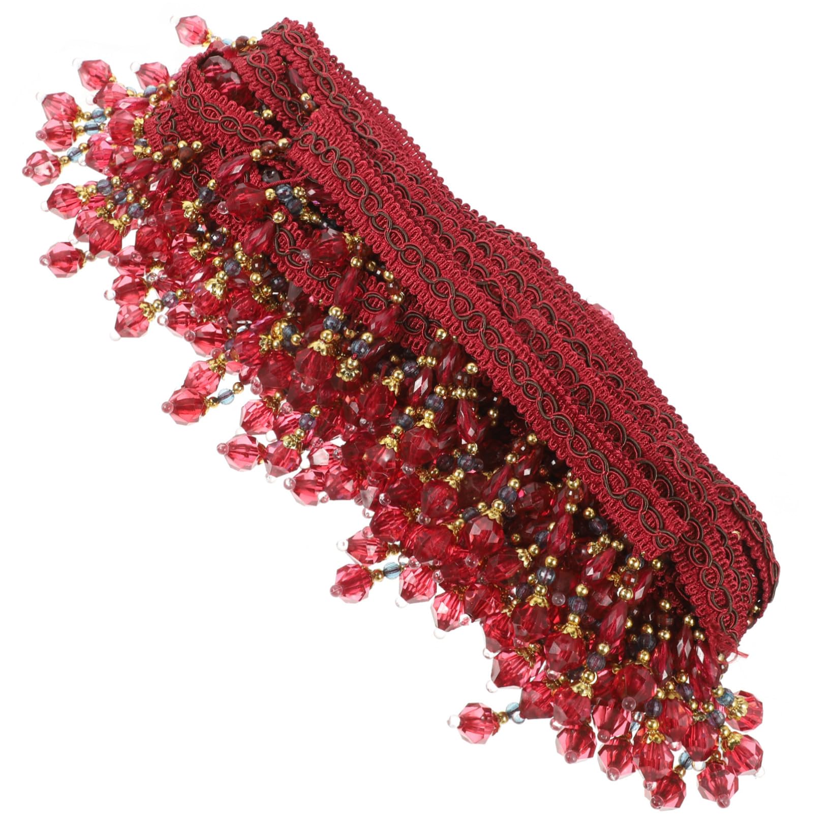 Franges perlées pour rideaux ternes : ruban décoratif LIFKOME couleur jujube