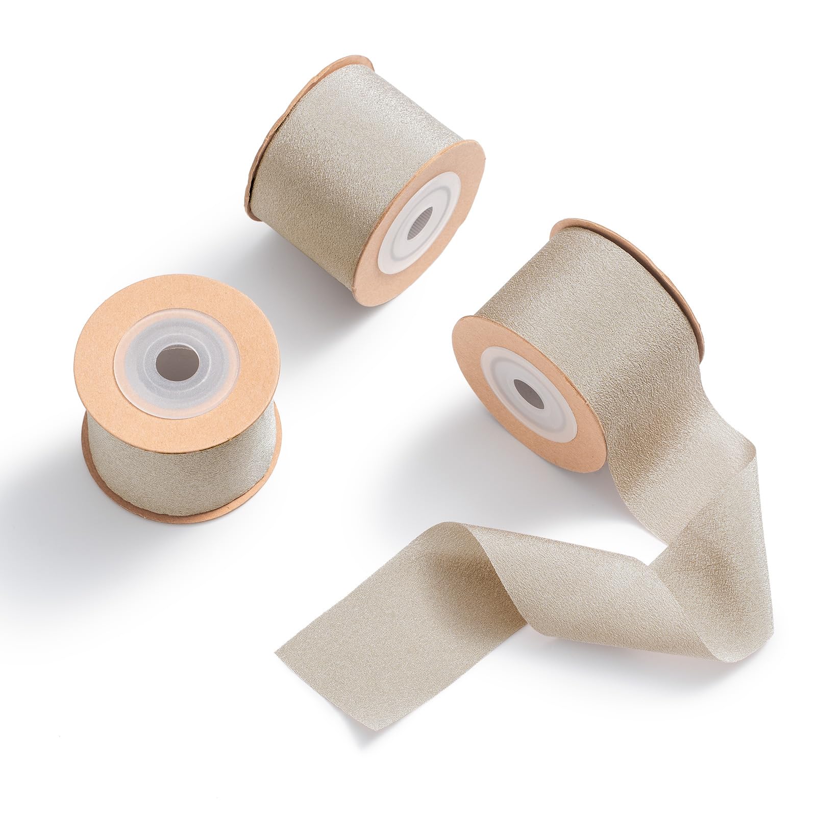 MORSUNBELA Geschenkband Breit Schleifenband Hochzeit Seidenband Dekoband 3,8 cm x 23 m
