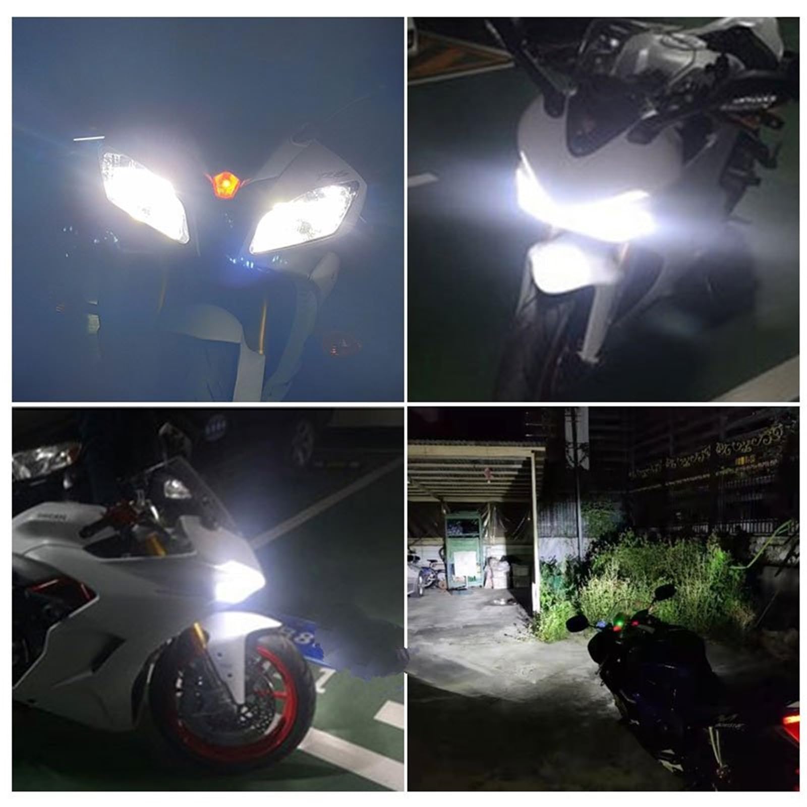 Faros Motocicleta para para Zx14r 1400 LED Antiniebla | 2 piezas/4 piezas motocicleta H11 H8 Bombillas faros LED 9600lm 6000k Canbus para Zx14r 1400 2006-2020 blanco