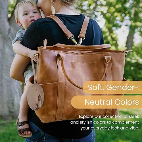 Miniatura 7 de Estuche para chupete, paquete de 2 fundas de silicona para bebé, contenedor protector de almacenamiento que se fija a cochecitos y bolsas de pañales