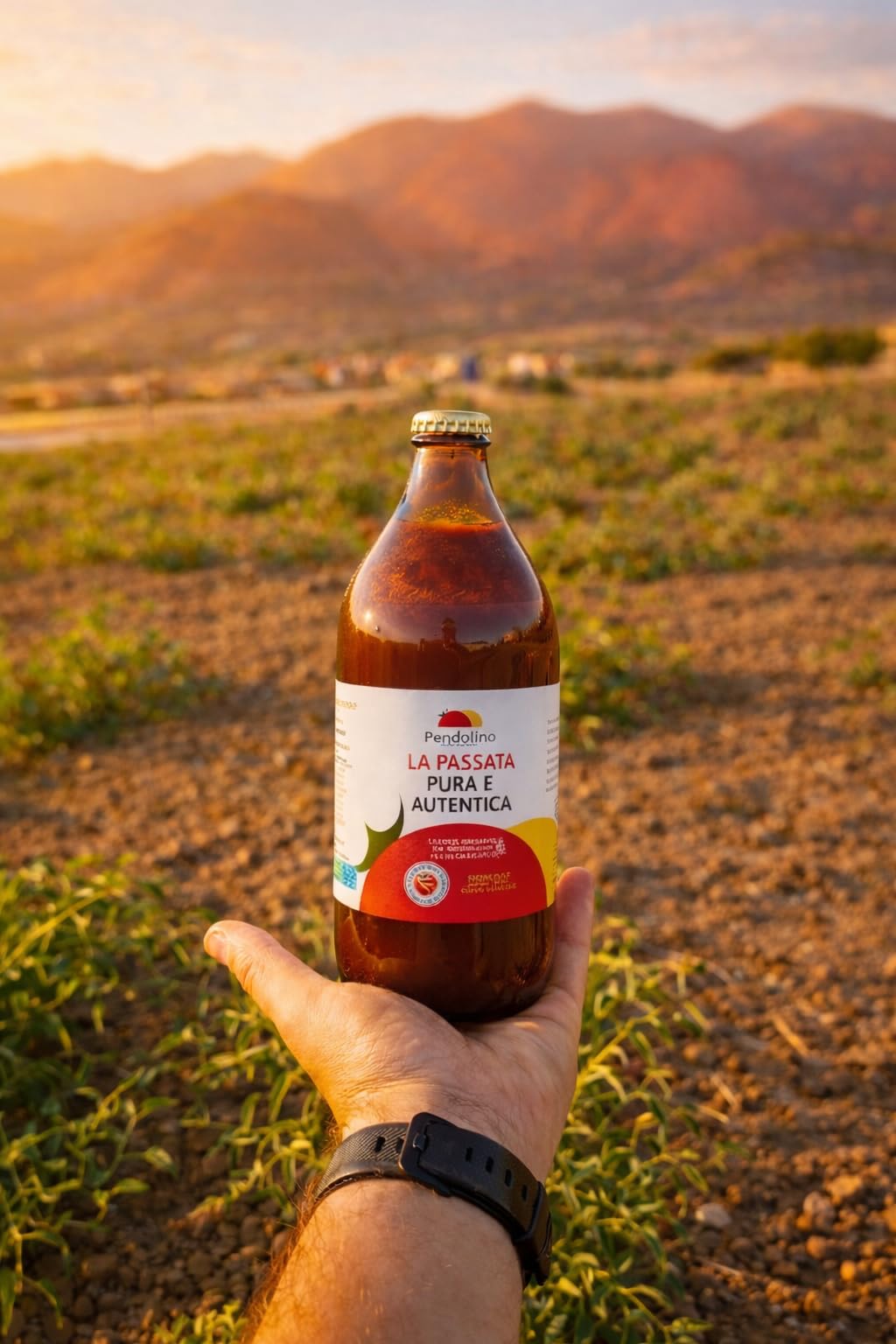 Passata Pura e Autentica di Pomodoro 650 g -100% Pomodoro Italiano Siccagno– Senza Sale e Conservanti – Agricola Pendolino (4, 2600, grammo)