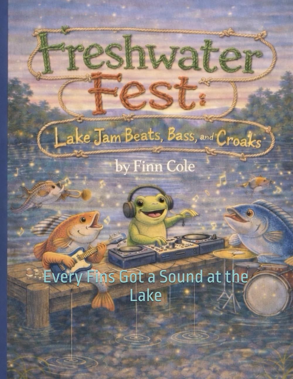 Freshwater Fest: Lake Jam Beats, Bass and Croaks: Every Fins Got a Sound at the Lake (Tied Together by Dad)