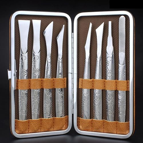 Juego de 8 cuchillos exfoliantes para pedicura, juego de uñas de pedicura, herramienta profesional de cuchillos de uñas, herramienta decorativa para