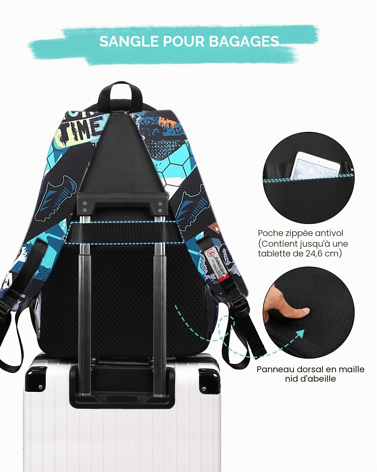 Tanou Sac a Dos College Garcon Renforcé Cartable Garcon Primaire