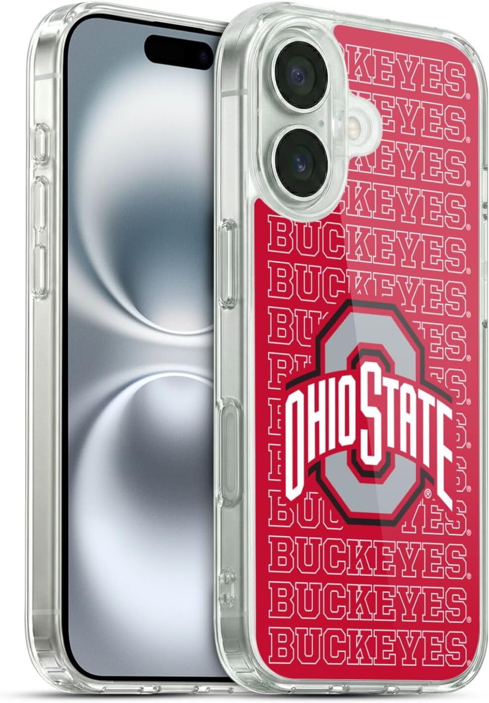 Head Case Designs Officially Licensed Ohio State University Outline Buckeyes Logo Gel Case [Military Grade Protection] Compatible with Apple iPhone 16 and Compatible with MagSafe