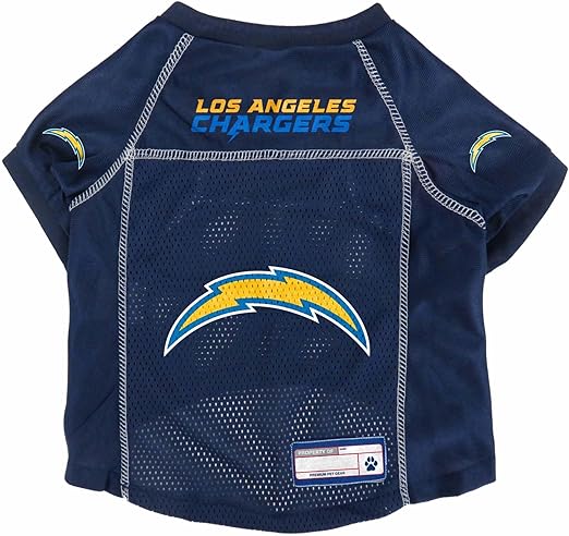 Littlearth NFL Los Angeles Chargers Basic Pet Jersey, Team Color, Small