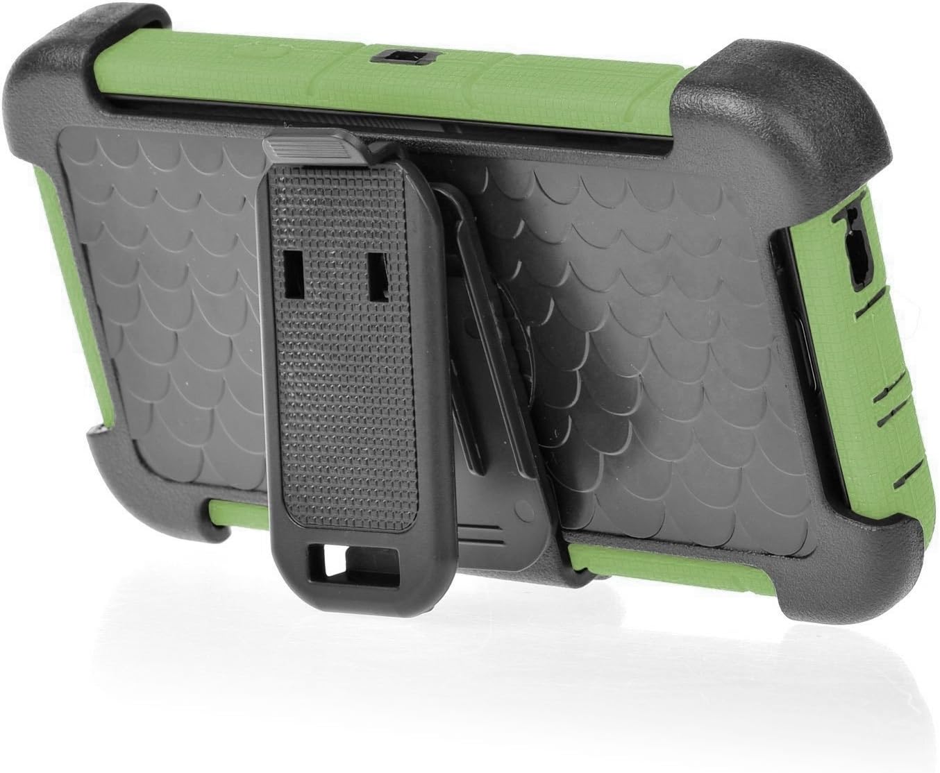 Galaxy S7 Edge Case, J.west Hybrid Dual Layer Combo Holster Case Heavy Duty Rugged Protective Case with Built-in Rotating Kickstand Swivel Belt Clip Holster for Samsung Galaxy S7 Edge (Army Green)
